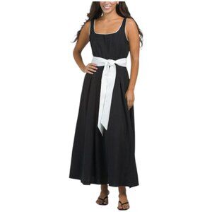 KARL LAGERFELD Square Neck Sash Tie Gown